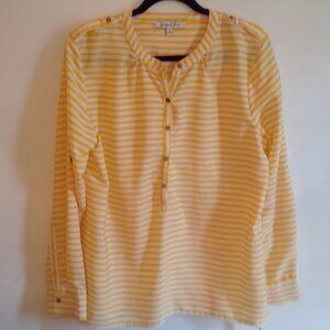 JENNIFER & GRACE Women's Striped Blouse Size Large